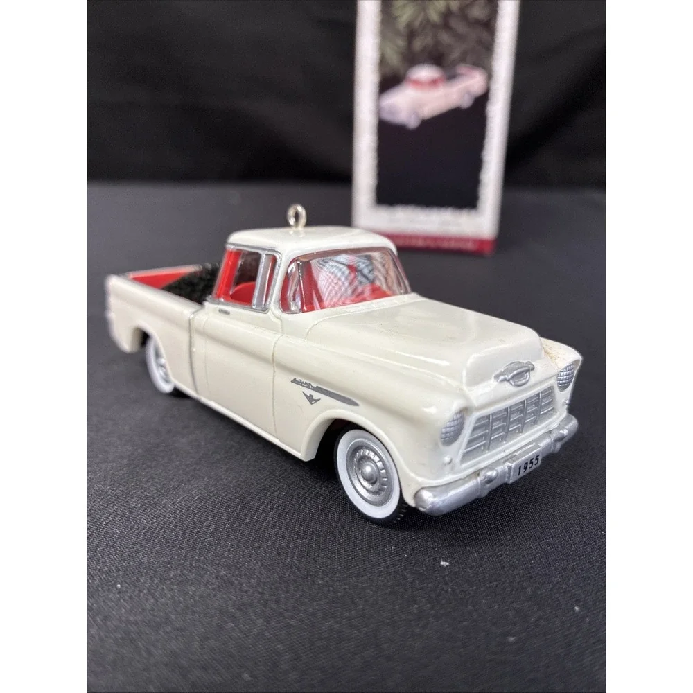 Hallmark Keepsake Ornaments 1956 Ford 1957 Chevy Bel Air 1955 Chevy Truck Set 3